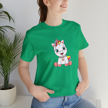 Fantasy, Unicorn, Sparkle, Positive- Adult, Regular Fit, Soft Cotton, T-shirt