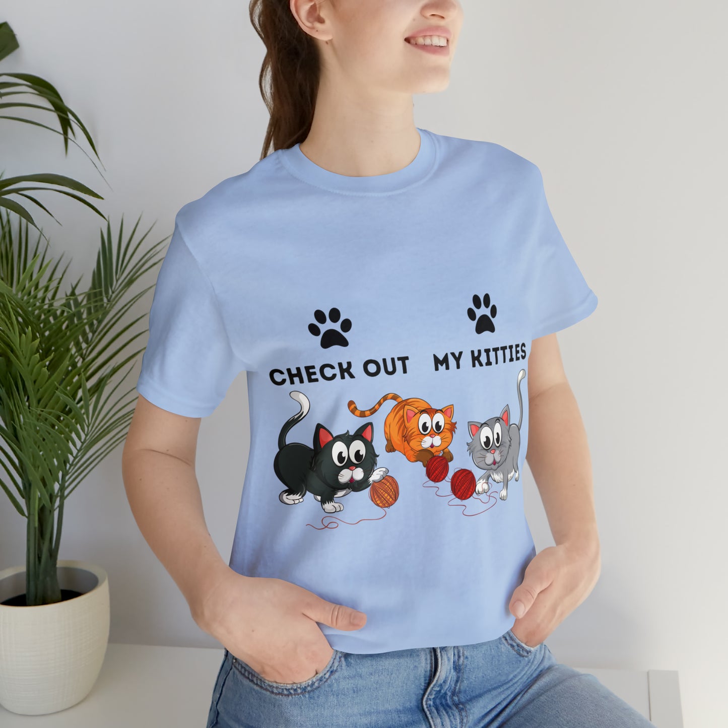 Kitty Cat T-Shirt / Check Out My Kitties Shirt / Unisex Jersey Short Sleeve Tee / Humorous Pet Clothes