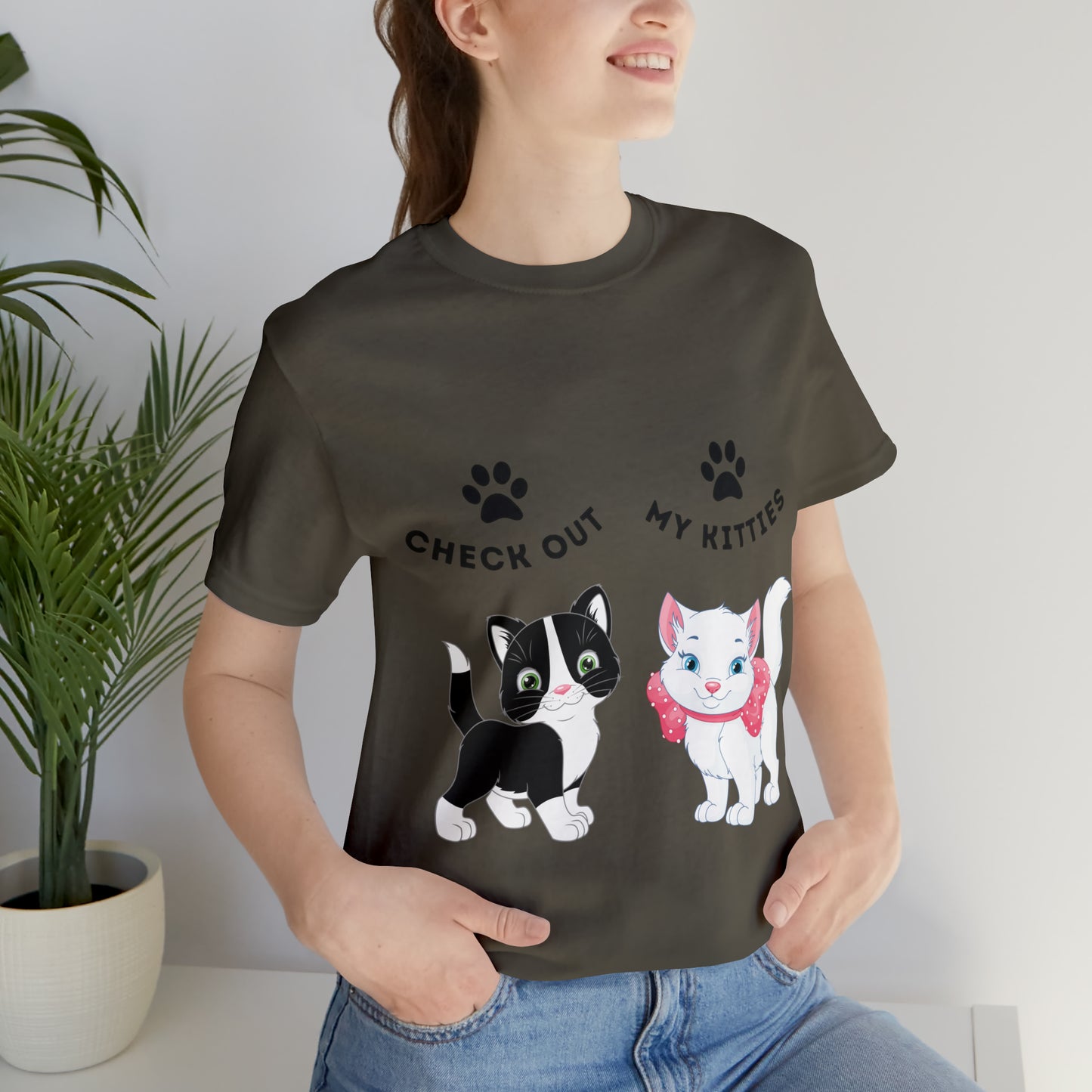 Kitty Cat T-Shirt / Check Out My Kitties Shirt / Unisex Jersey Short Sleeve Tee / Humorous Pet Clothes