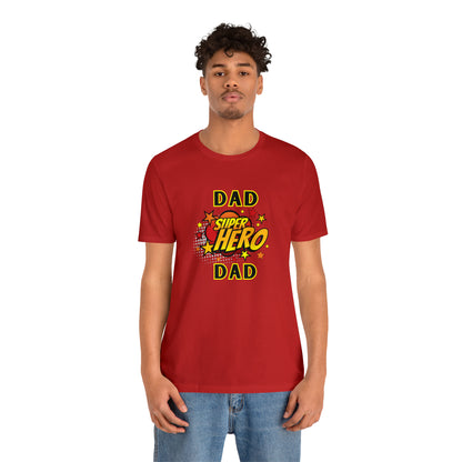 Family, Dad, Superhero, Positive- Adult, Regular Fit, Soft Cotton, T-shirt