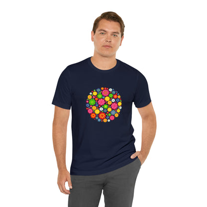 Colorful, Nature, Flowers- Adult, Regular Fit, Soft Cotton,  T-shirt