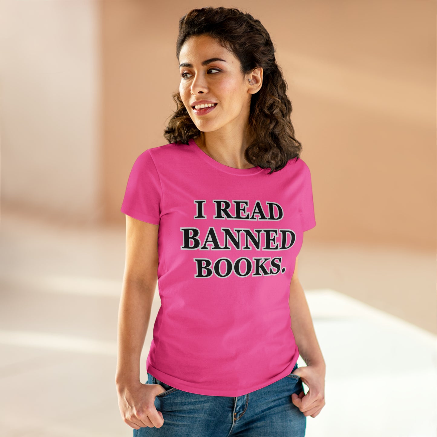 Reading, I Read Banned Books, Things, Books- Adult, Semi-fitted, Full Size Image, T-Shirt