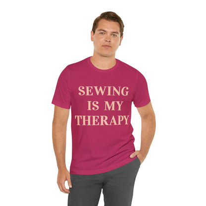 Sewing Is My Therapy- Adult, Regular Fit, Soft Cotton, T-shirt