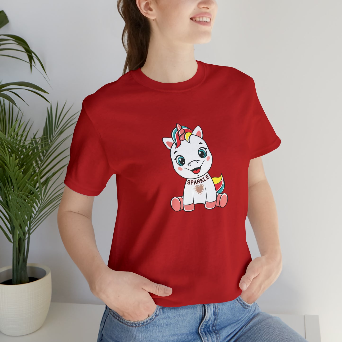 Fantasy, Unicorn, Sparkle, Positive- Adult, Regular Fit, Soft Cotton, T-shirt