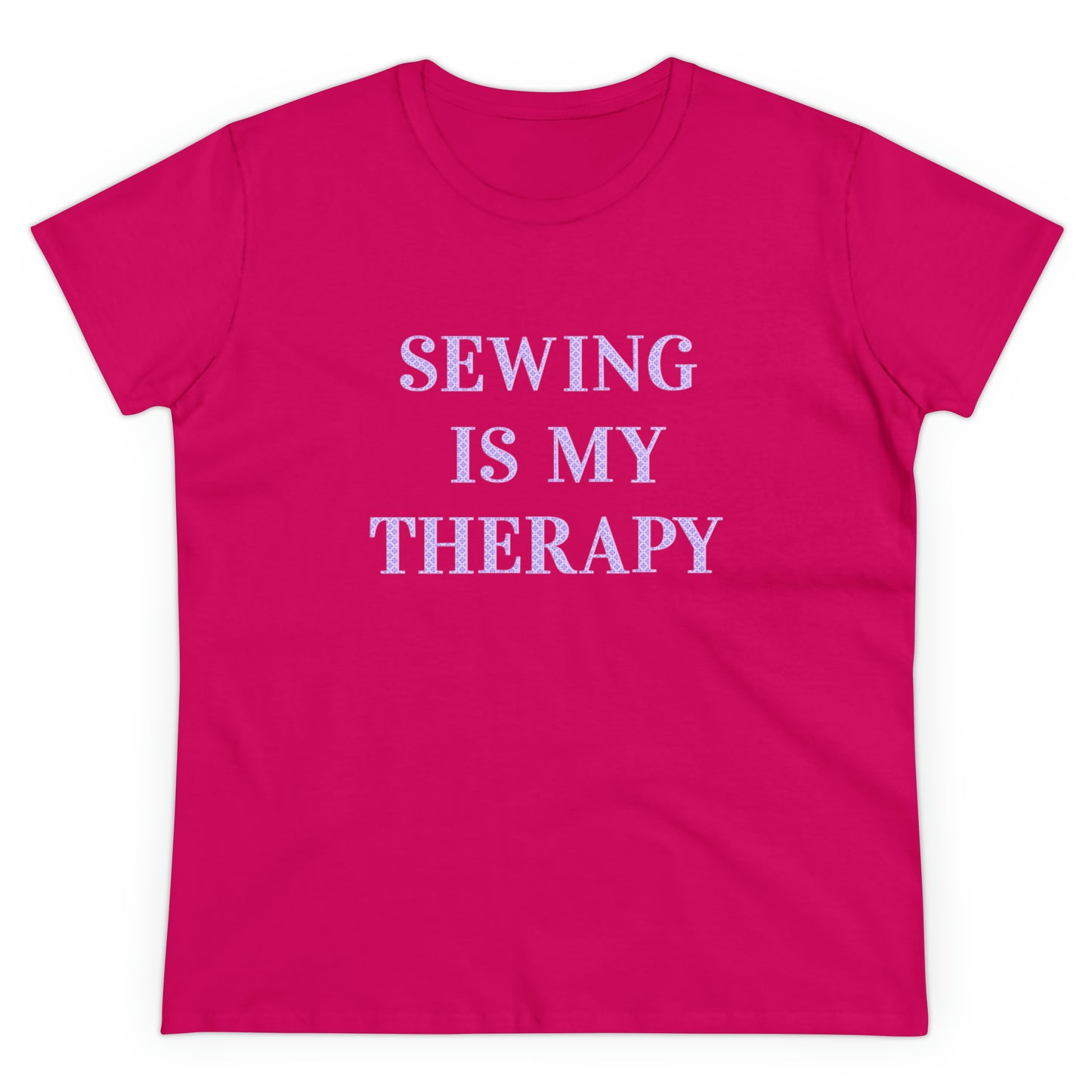 Sewing Is My Therapy- Adult, Semi-fitted T-shirt
