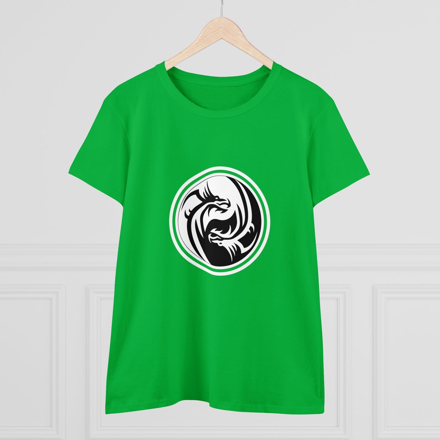 Symbol, Ying Yang, Dragon- Adult, Semi-fitted, Smaller Size Image, T-shirt