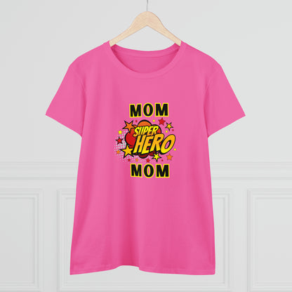 Family, Mom, Superhero, Positive- Adult, Semi-fitted, T-shirt