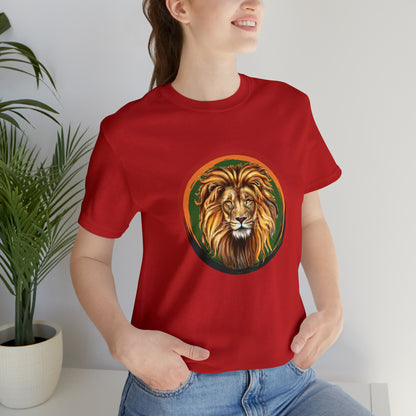 Lion, Animals, Feline (Wild Cats)- Adult- Adult, Regular Fit, Soft Cotton, Full Size Image, T-shirt