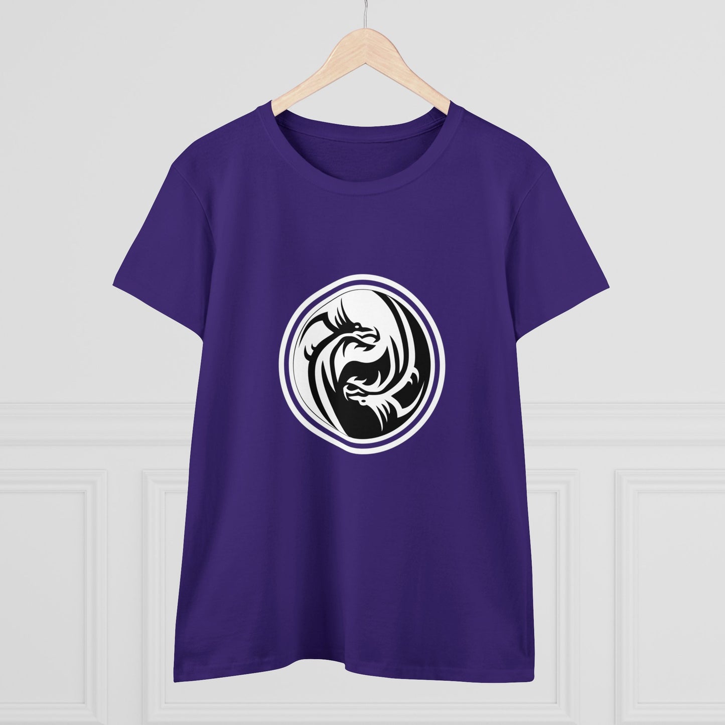 Symbol, Ying Yang, Dragon- Adult, Semi-fitted, Smaller Size Image, T-shirt