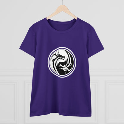 Symbol, Ying Yang, Dragon- Adult, Semi-fitted, Smaller Size Image, T-shirt