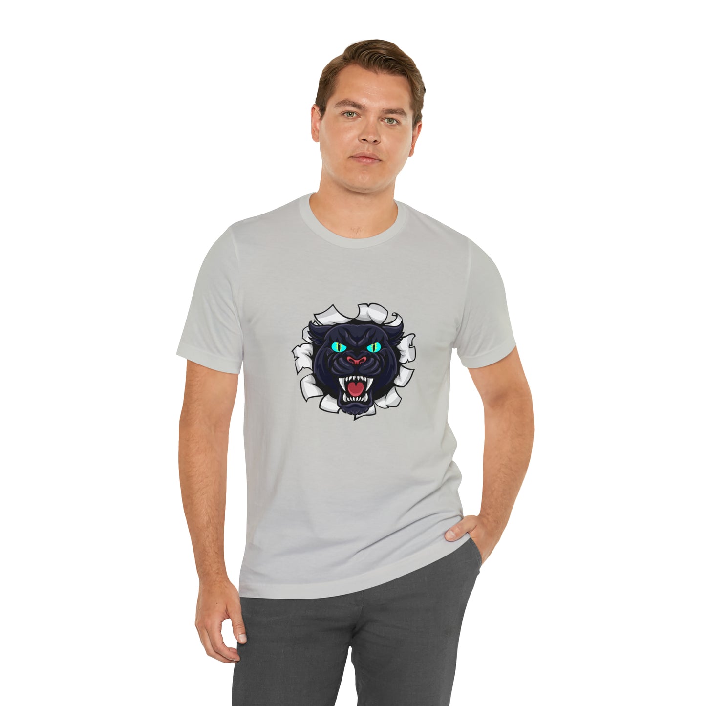 Holidays, Halloween, Animals, Felines, Sports, Football, Carolina Panthers - Adult, Regular Fit, Soft Cotton, T-shirt