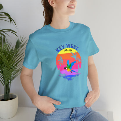 Places, States, Beach, Key West, Florida, United States of America, Animals, Birds- Adult, Regular Fit, Soft Cotton, T-shirt