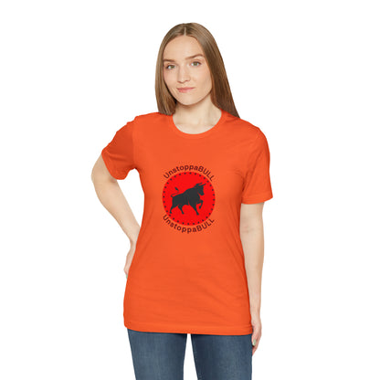 Animals, Bull, Symbol, Unstoppable, UnstoppaBULL- Adult- Adult, Regular Fit, Soft Cotton, Full Size Image, T-shirt