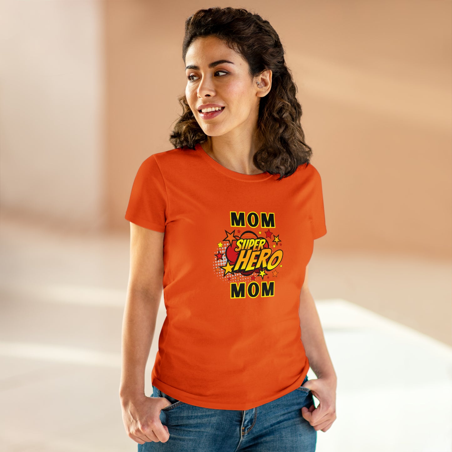 Family, Mom, Superhero, Positive- Adult, Semi-fitted, T-shirt