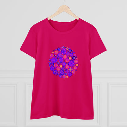 Colorful, Nature, Flowers- Adult, Semi-fitted, T-shirt