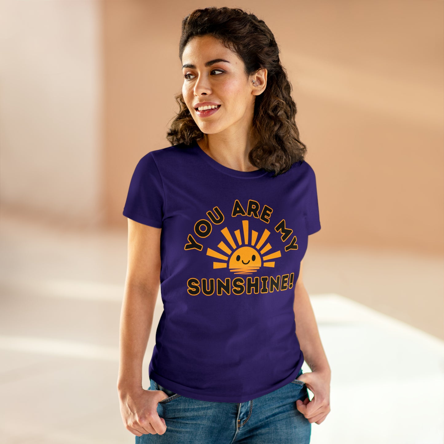 Positive, You Are My Sunshine, Happiness- Adult, Semi-fitted, Full Size Image, T-shirt