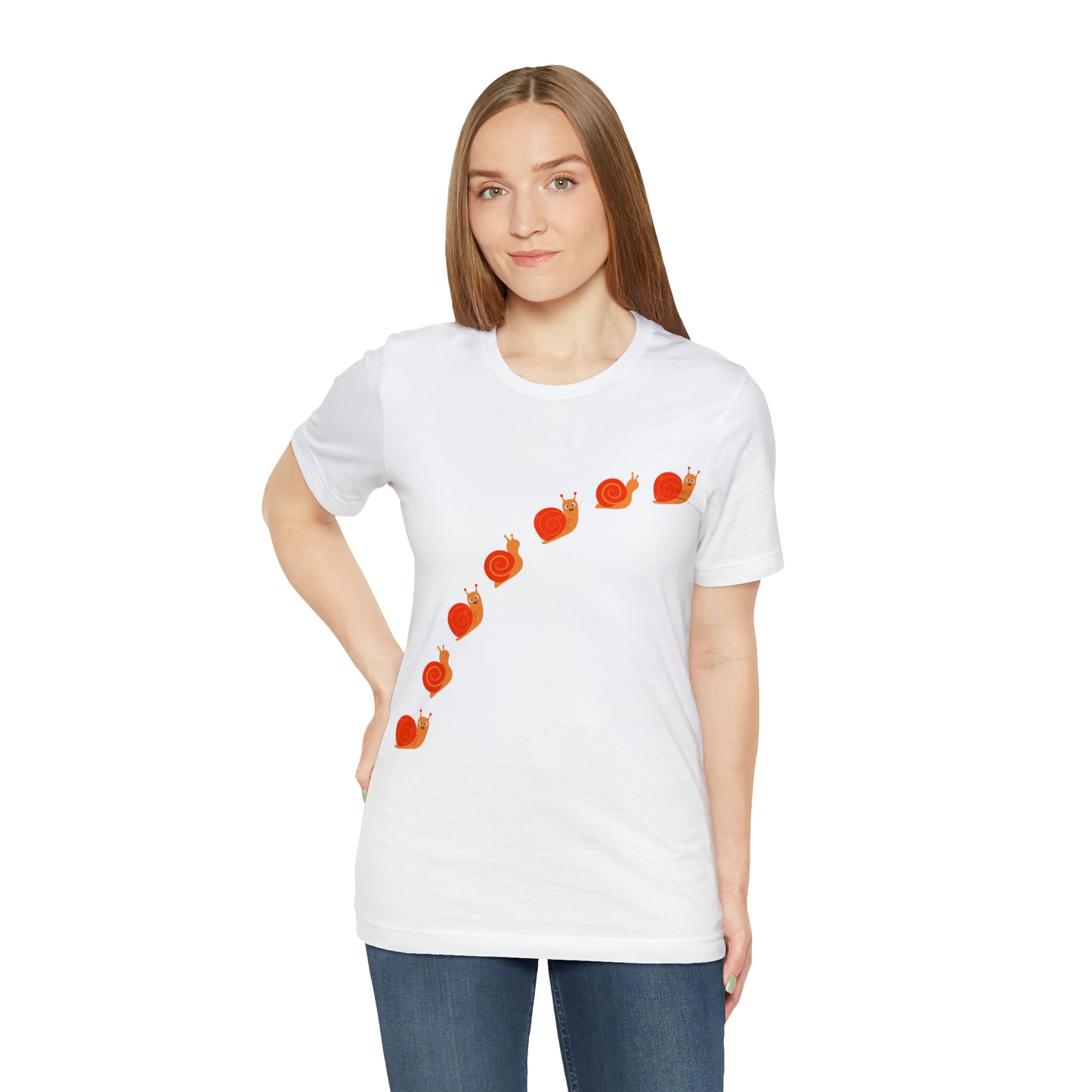 Garden, Bug, Snail Crossing, Bug, Animals, Nature, Plants, Garden- Adult, Regular Fit, Soft Cotton, T-shirt