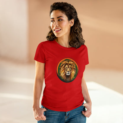 Lion, Animals, Felines (Wild Cats), Nature- Adult, Semi-fitted T-shirt