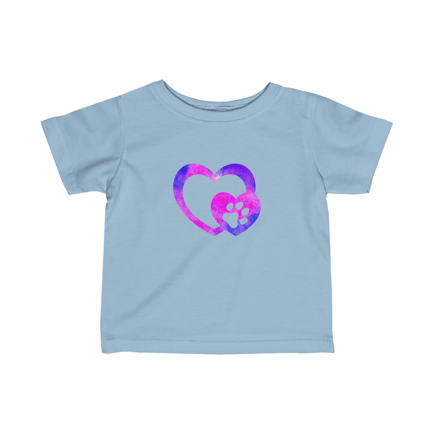 Art, Colorful, Love, Dog Pink and Purple Paw- Baby, Infant, Toddler, T-shirt