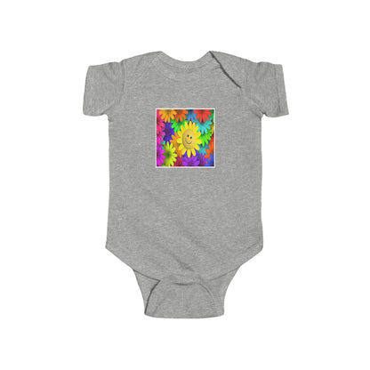 Art, Colorful, Love, Flowers, Positive- Baby, Infant, Toddler, Soft Cotton, Onesie