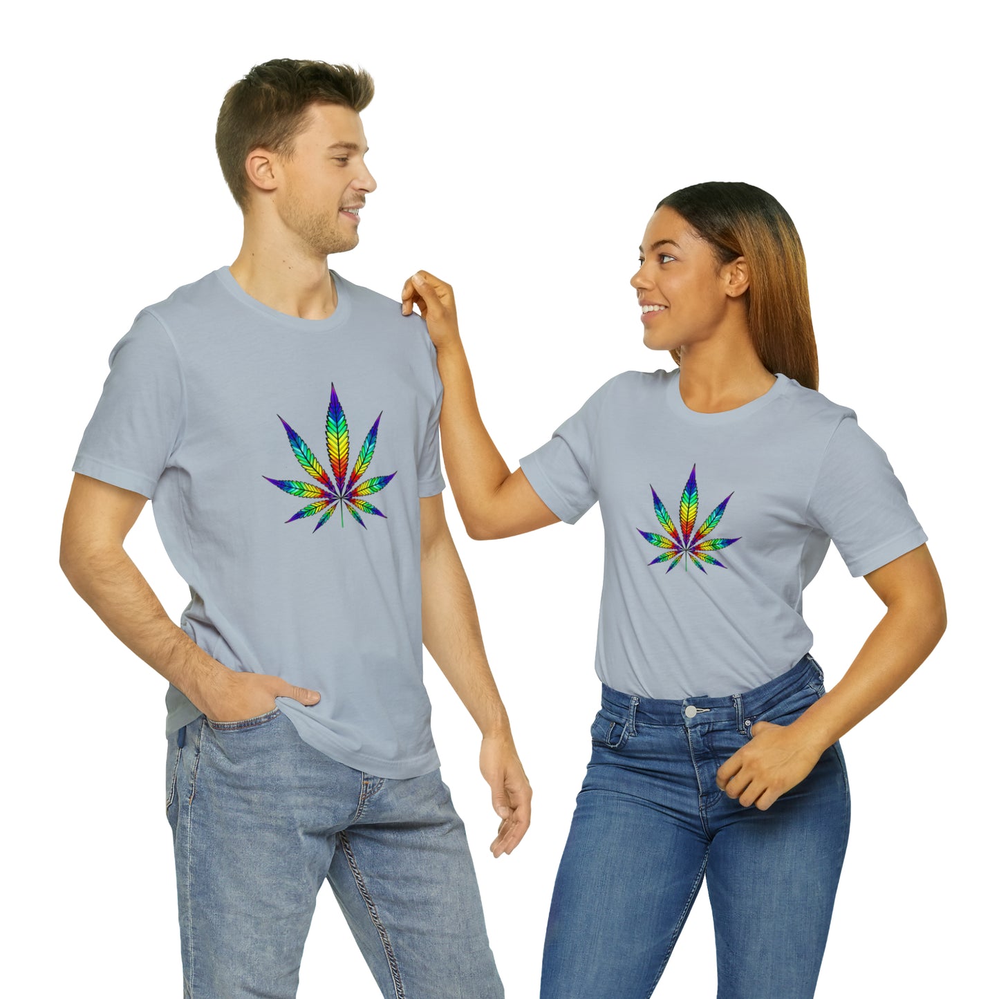 Art, Plant, Colorful Leaf, Nature- Adult- Adult, Regular Fit, Soft Cotton, Smaller Size Image, T-shirt