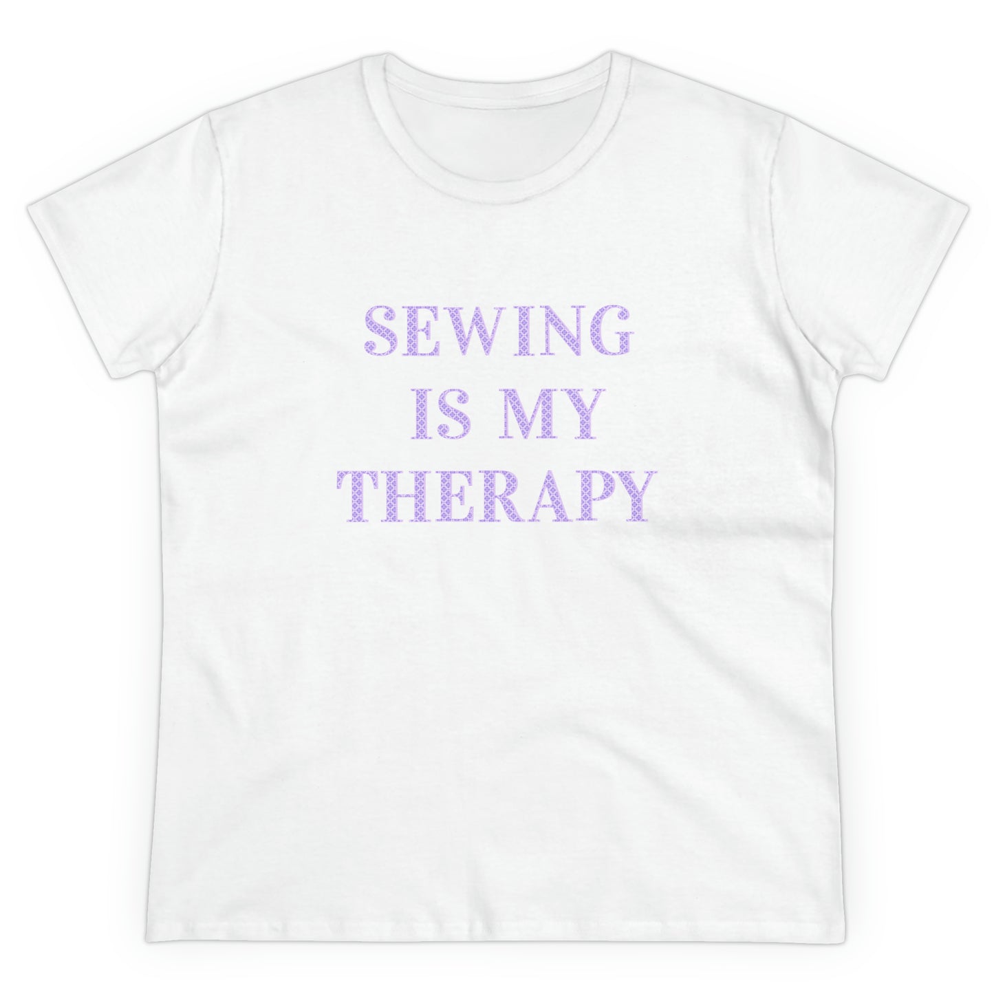 Sewing Is My Therapy- Adult, Semi-fitted T-shirt
