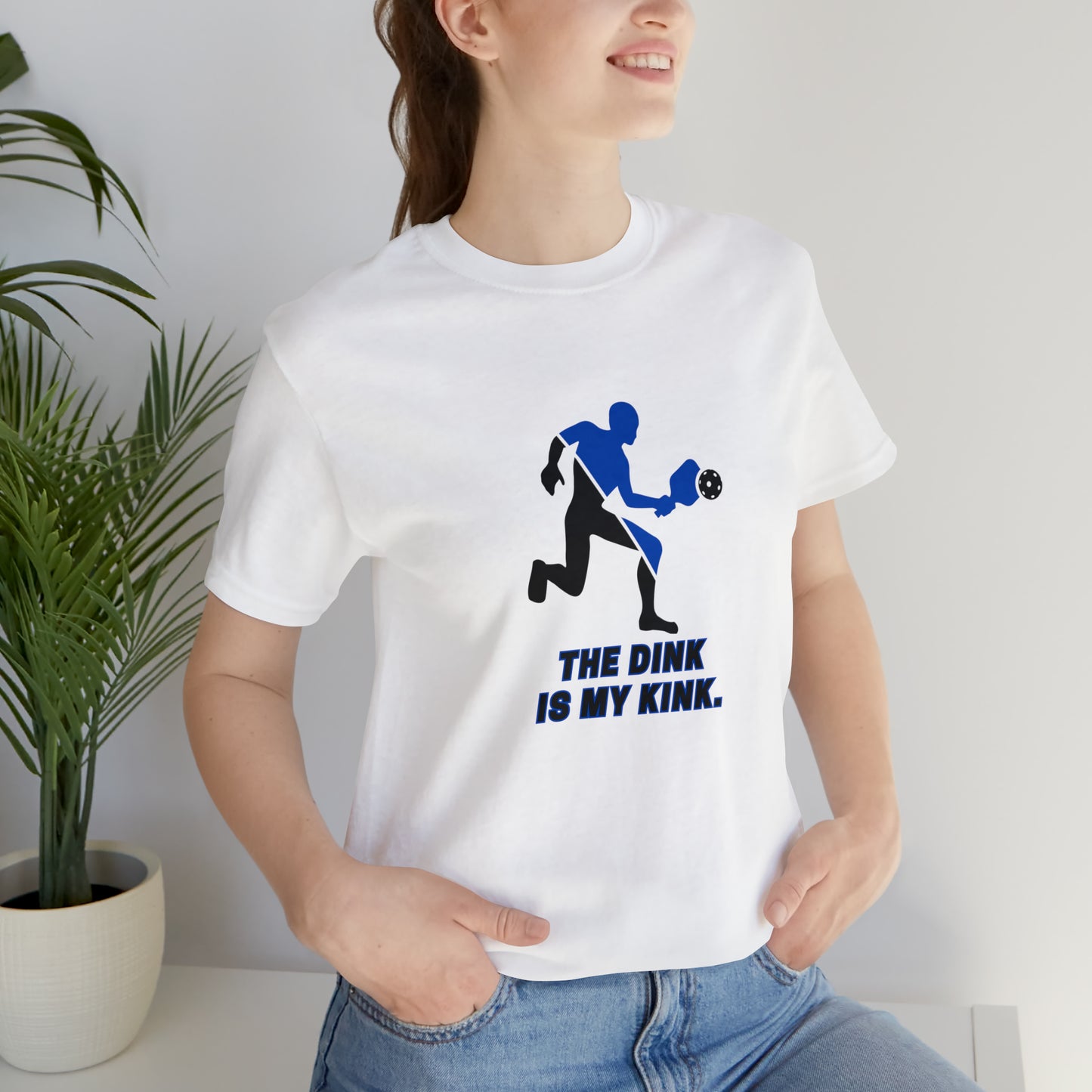 Pickleball Sports, The Dink Is My Kink- Adult, Regular Fit, Soft Cotton, Smaller Size Image, T-shirt