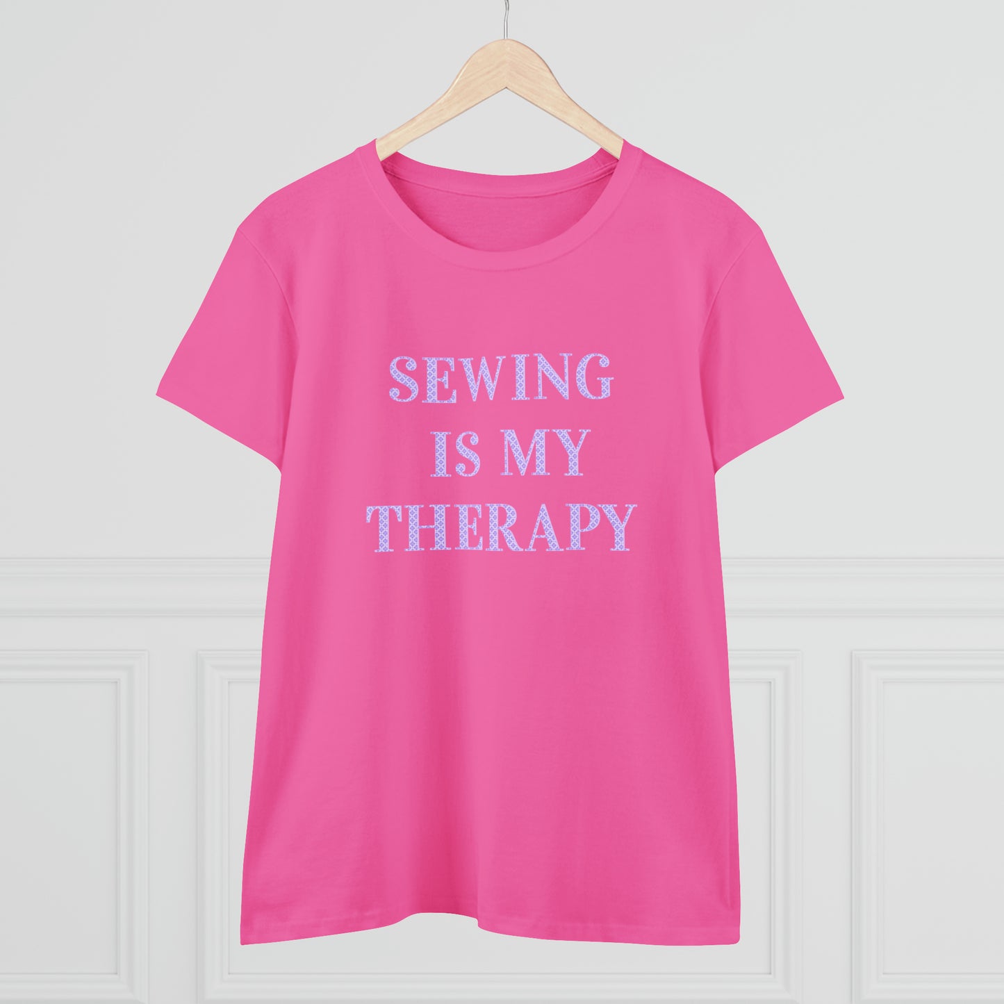 Sewing Is My Therapy- Adult, Semi-fitted T-shirt
