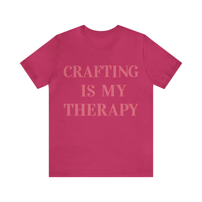 Crafting Is My Therapy- Adult, Regular Fit, Soft Cotton, Full Size Image, T-shirt