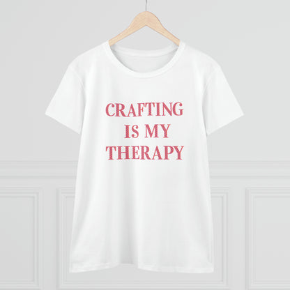 Crafting Is My Therapy- Adult, Semi-fitted, T-shirt