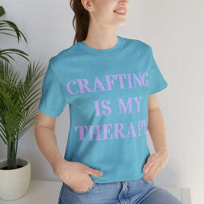 Crafting Is My Therapy- Adult, Regular Fit, Soft Cotton, T-shirt