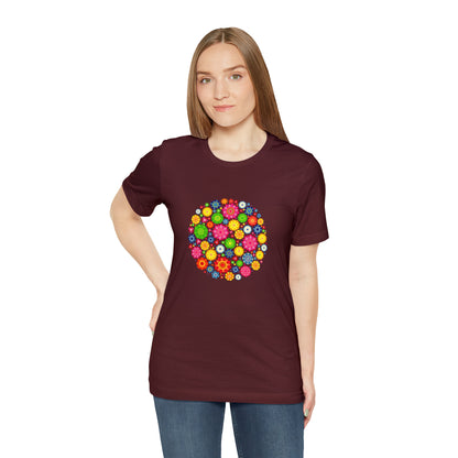 Colorful, Nature, Flowers- Adult, Regular Fit, Soft Cotton,  T-shirt
