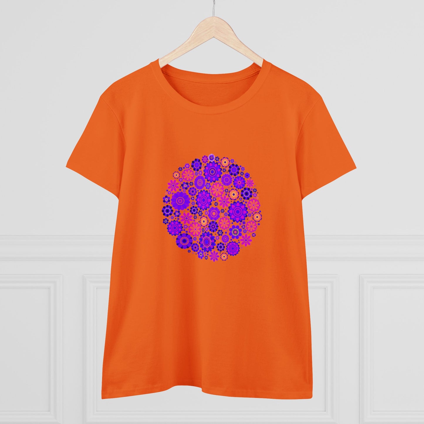 Colorful, Nature, Flowers- Adult, Semi-fitted, T-shirt