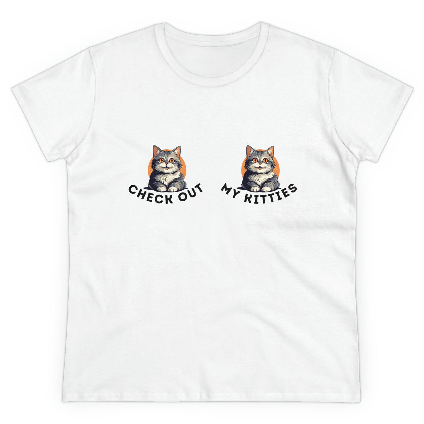 Kitty Cat T-Shirt / Check Out My Kitties Semi-Fitted Shirt / Unisex Jersey Short Sleeve Tee / Humorous Pet Clothes