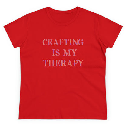 Crafting Is My Therapy- Adult, Semi-fitted, T-shirt