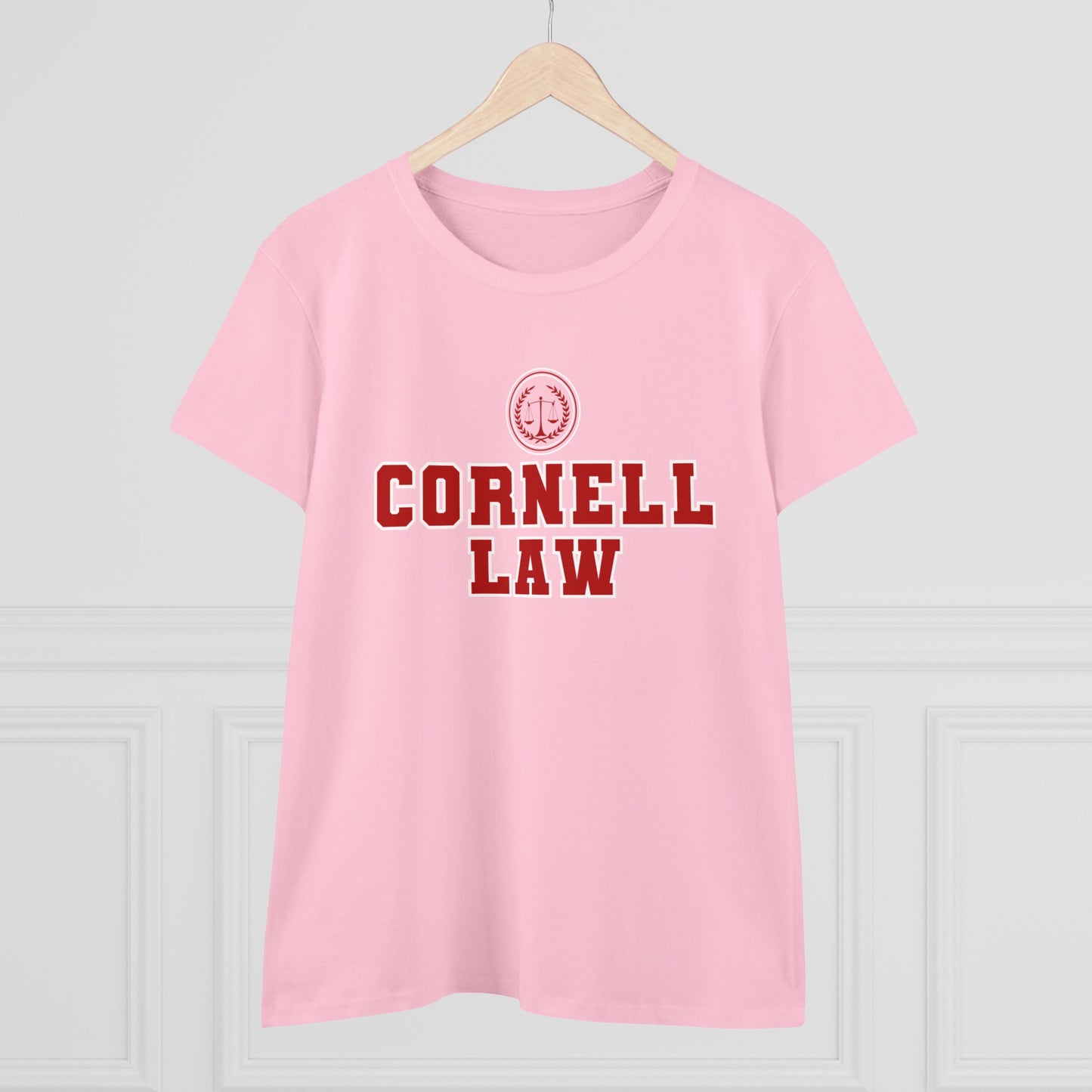Cornell Law T-Shirt, Attorney, Lawyer, Law School, University, Bar Exam,Cornell University Law School- Adult, Semi-fitted, Smaller Size Image, T-shirt