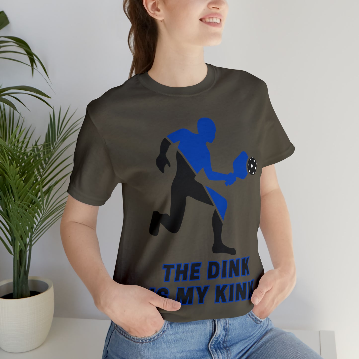 Pickleball Sports, The Dink Is My Kink- Adult, Regular Fit, Soft Cotton, Full Size Image, T-shirt