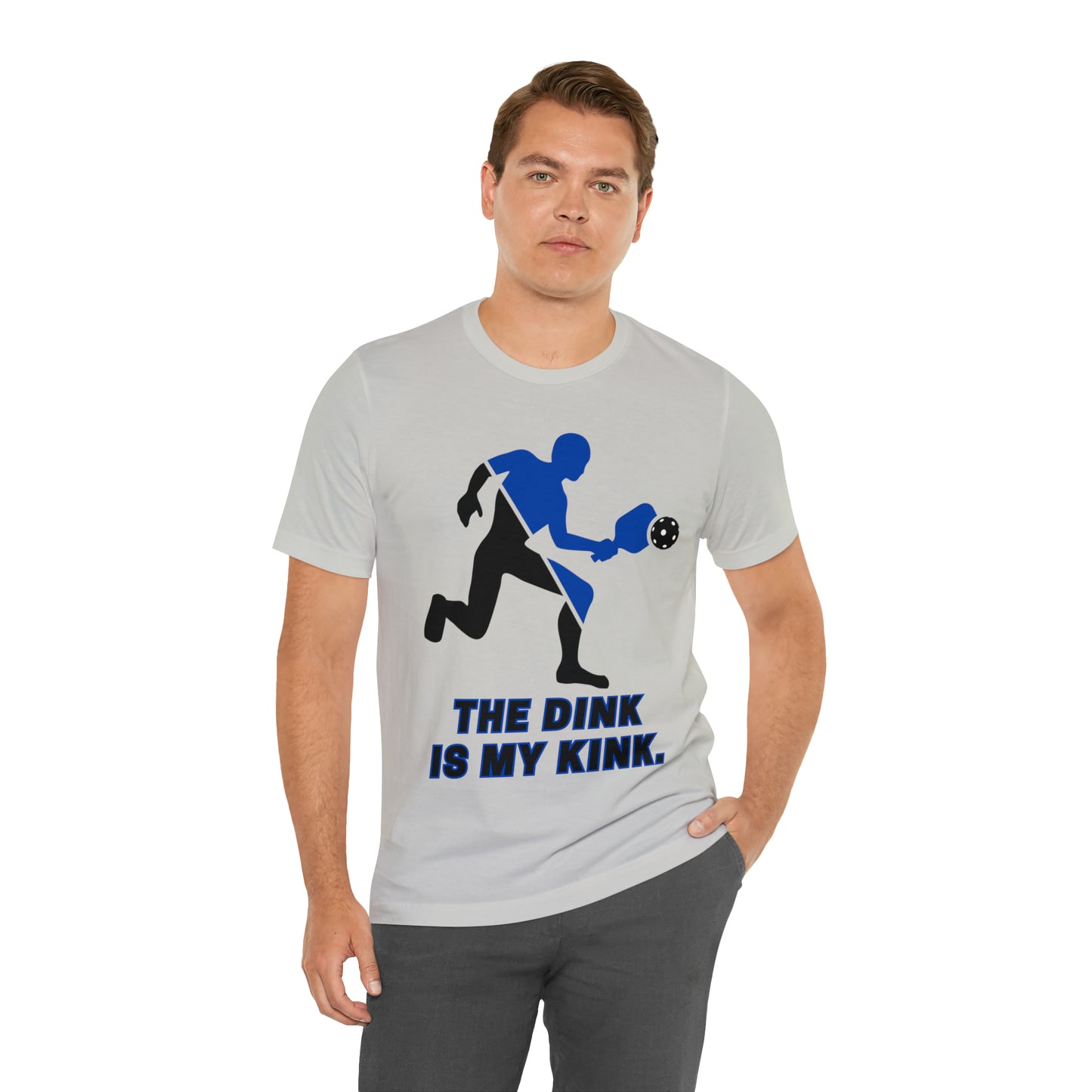 Pickleball Sports, The Dink Is My Kink- Adult, Regular Fit, Soft Cotton, Full Size Image, T-shirt