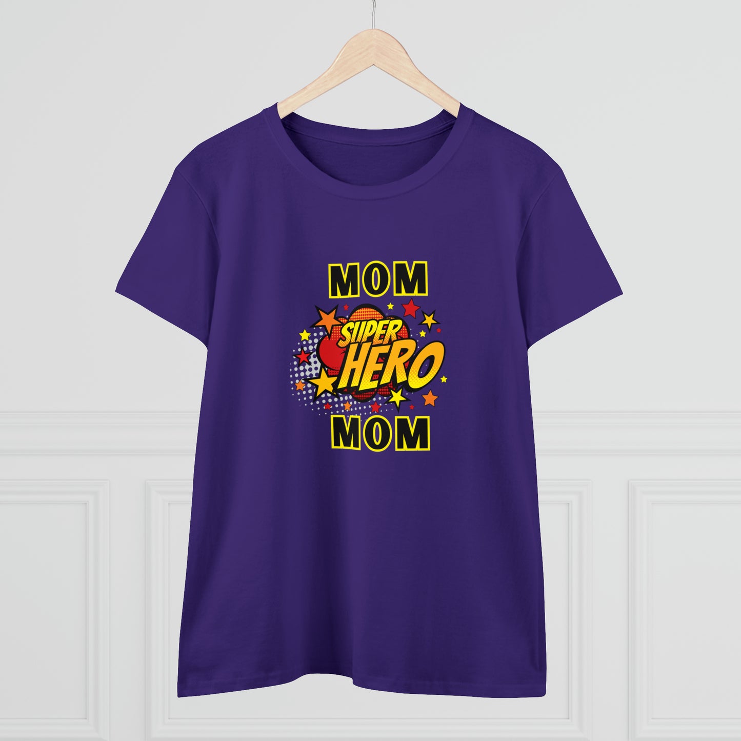 Family, Mom, Superhero, Positive- Adult, Semi-fitted, T-shirt