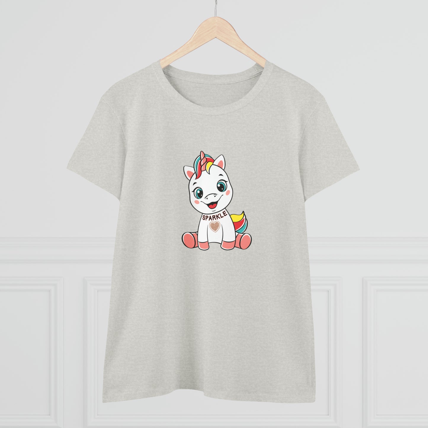 Fantasy, Unicorn, Sparkle, Positive- Adult, Semi-fitted T-shirt