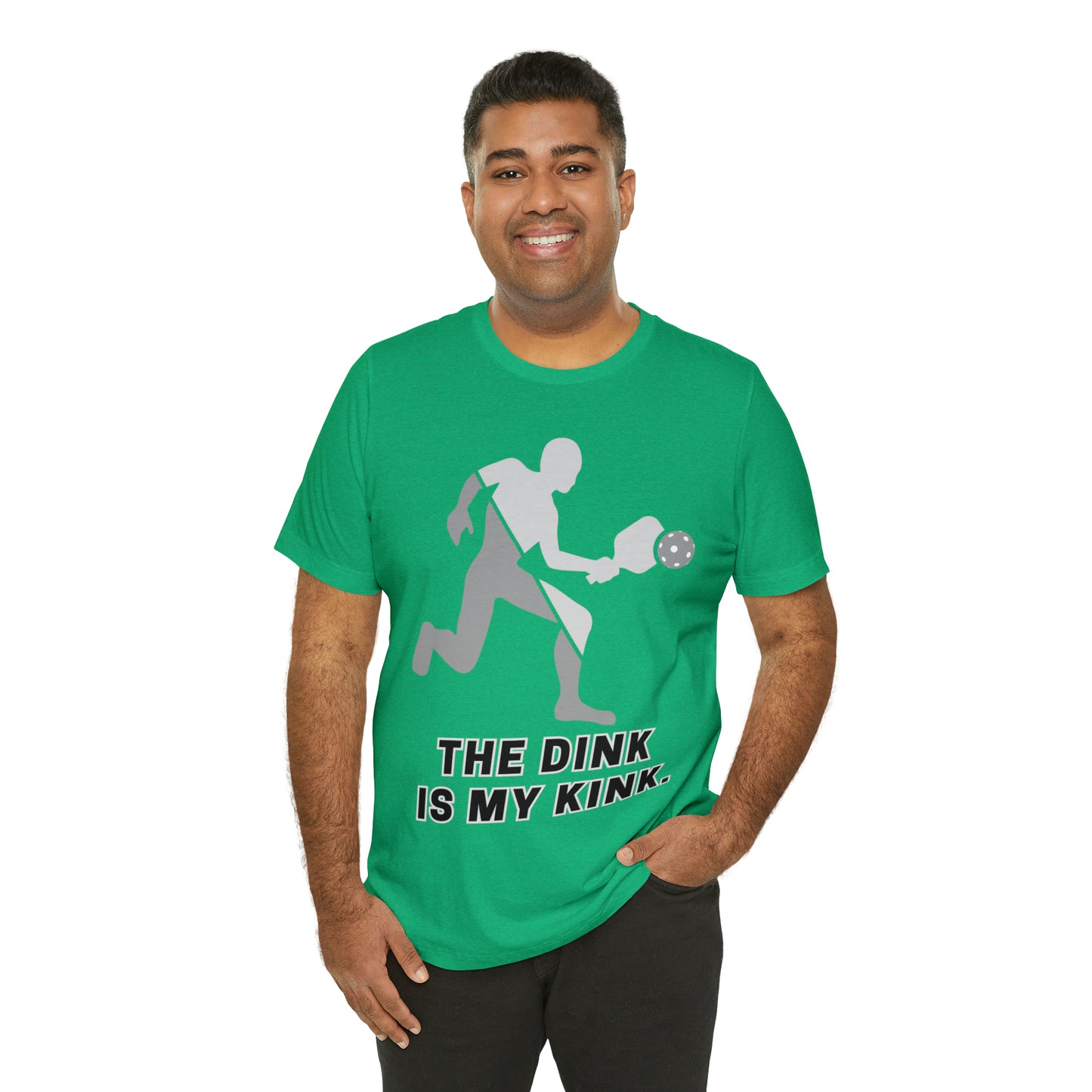 Pickleball Sports, The Dink Is My Kink- Adult, Regular Fit, Soft Cotton, Full Size Image, T-shirt