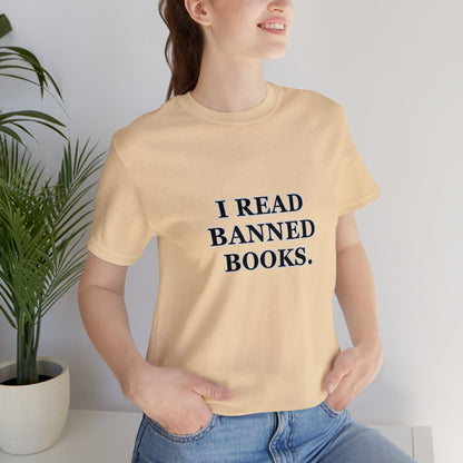 Reading, I Read Banned Books, Things, Books- Adult, Regular Fit, Soft Cotton, Smaller Size Image, T-Shirt