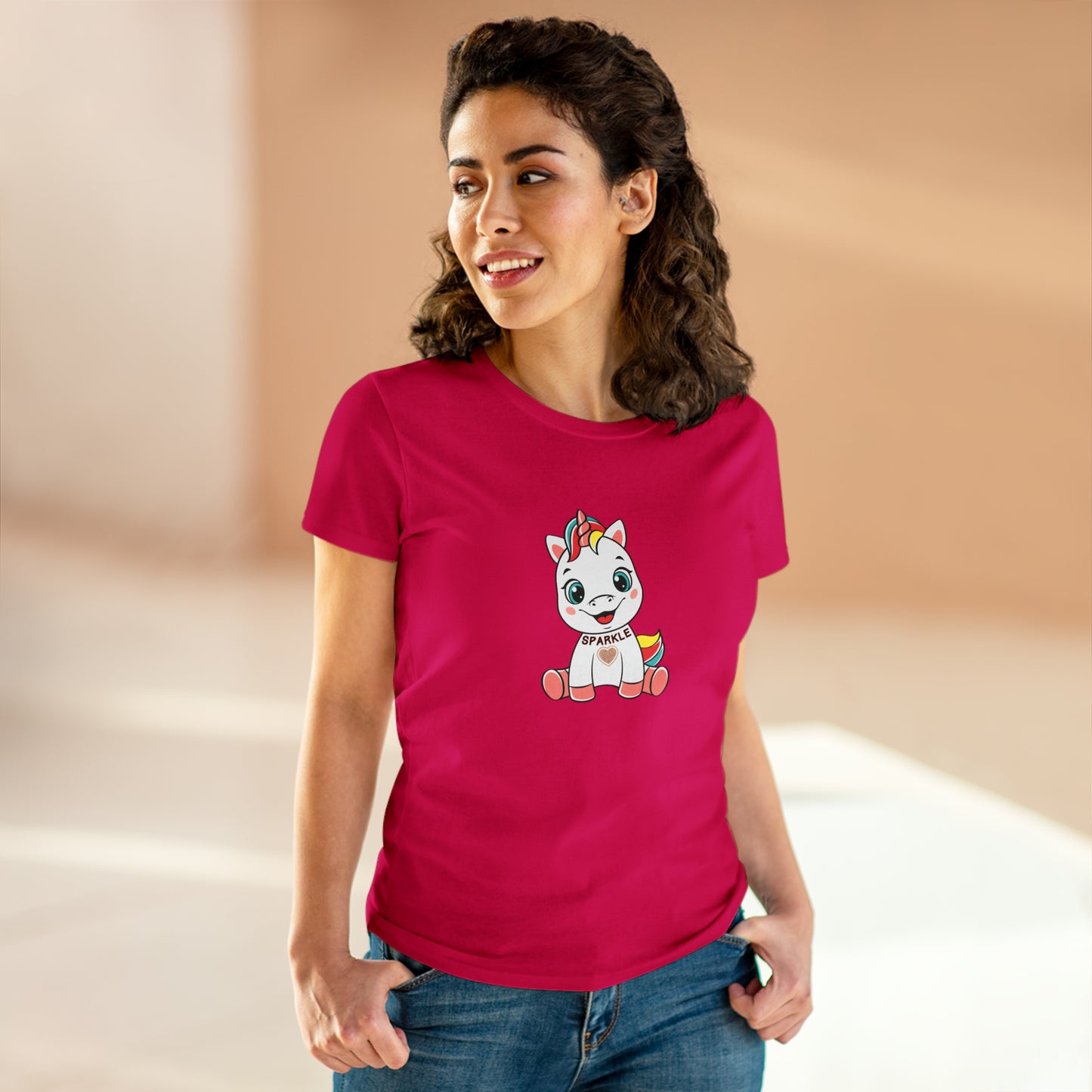 Fantasy, Unicorn, Sparkle, Positive- Adult, Semi-fitted T-shirt