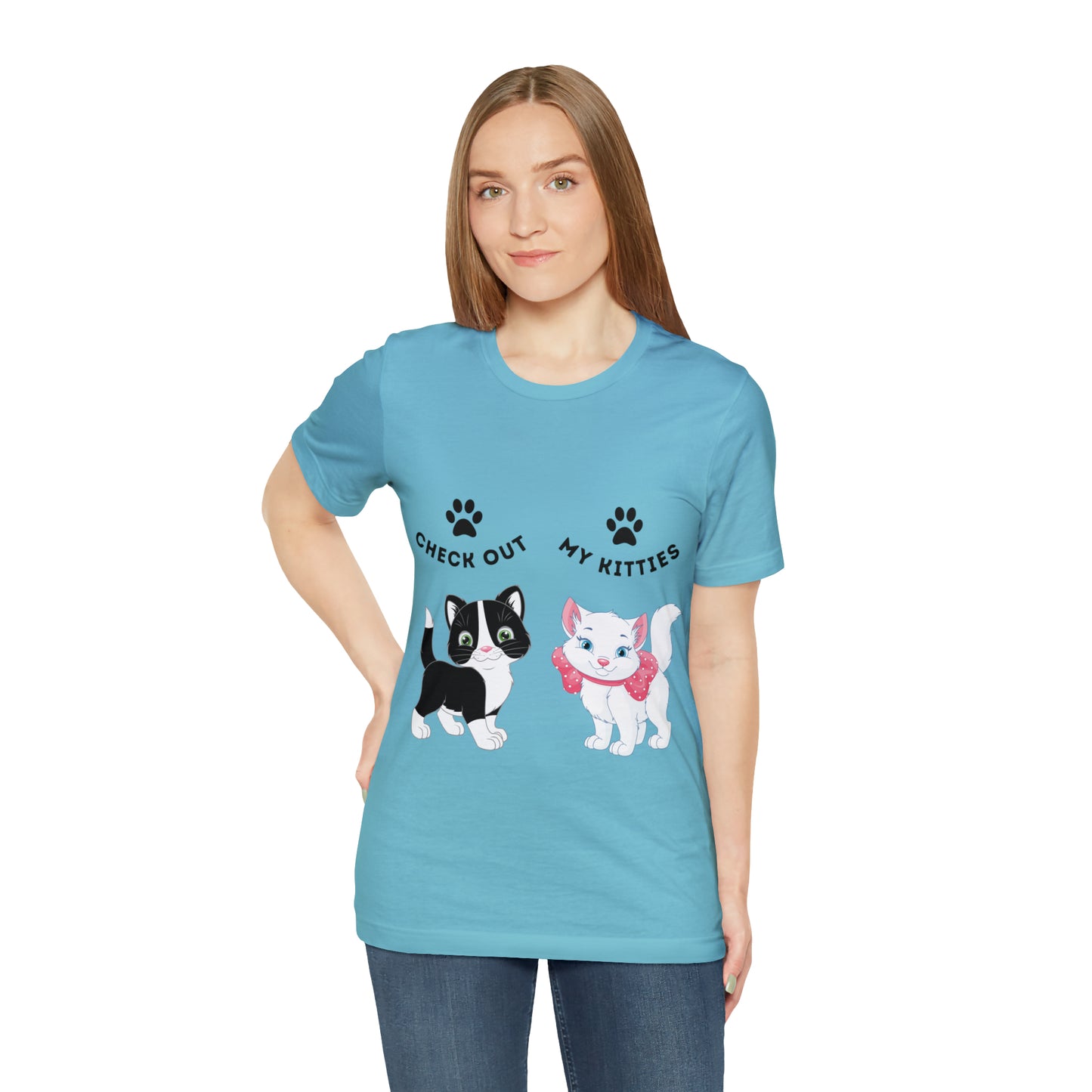 Kitty Cat T-Shirt / Check Out My Kitties Shirt / Unisex Jersey Short Sleeve Tee / Humorous Pet Clothes