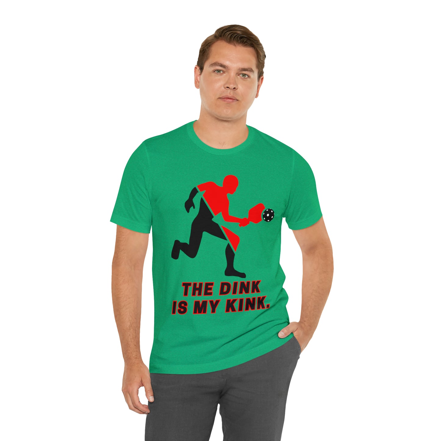 Pickleball Sports, The Dink Is My Kink- Adult, Regular Fit, Soft Cotton, Full Size Image, T-shirt