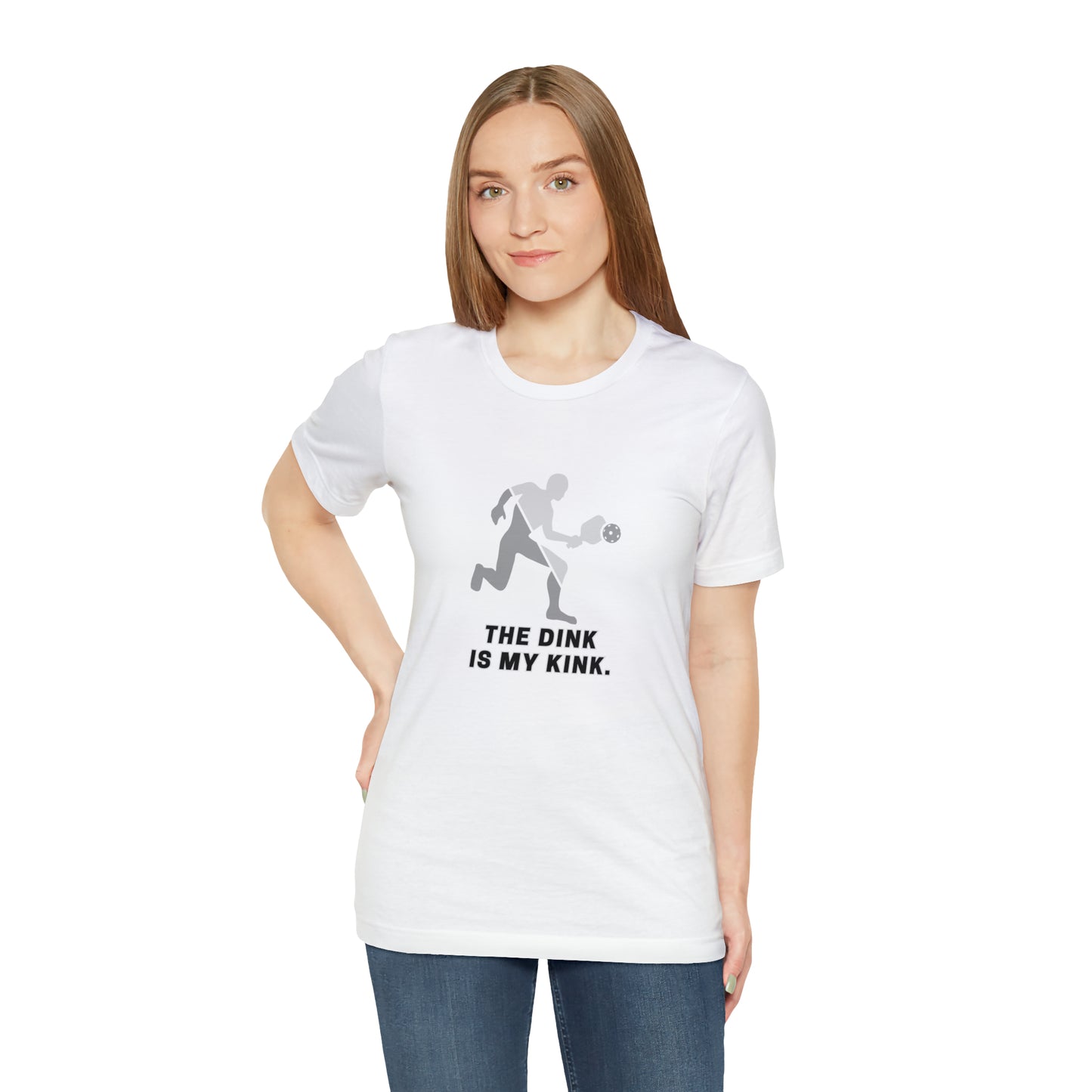 Pickleball Sports, The Dink Is My Kink- Adult, Regular Fit, Soft Cotton, Smaller Size Image, T-shirt