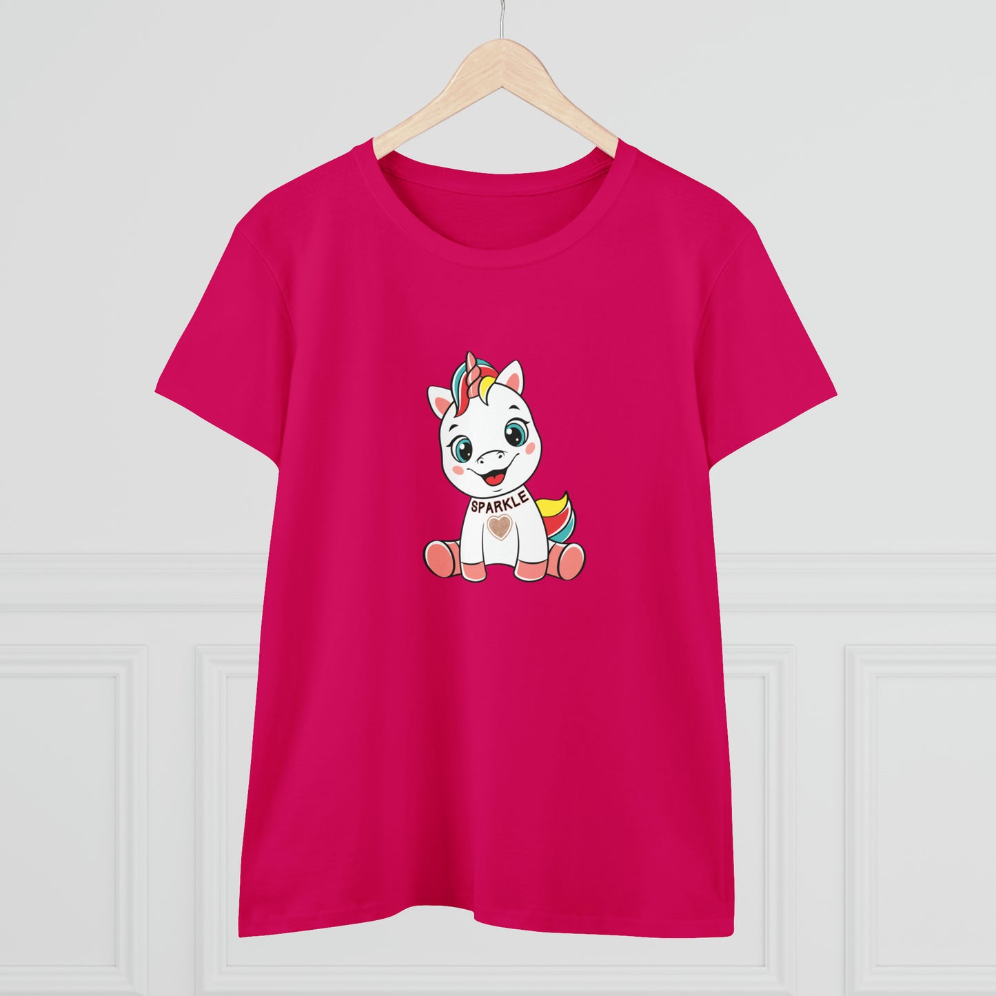 Fantasy, Unicorn, Sparkle, Positive- Adult, Semi-fitted T-shirt
