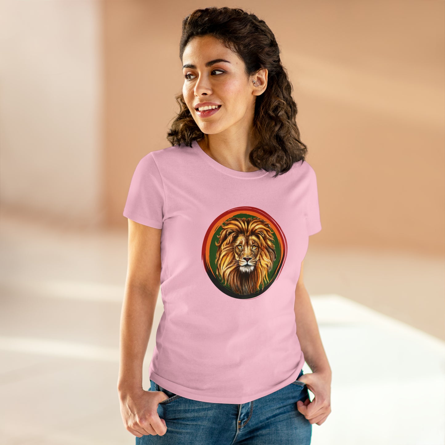 Lion, Animals, Felines (Wild Cats), Nature- Adult, Semi-fitted T-shirt