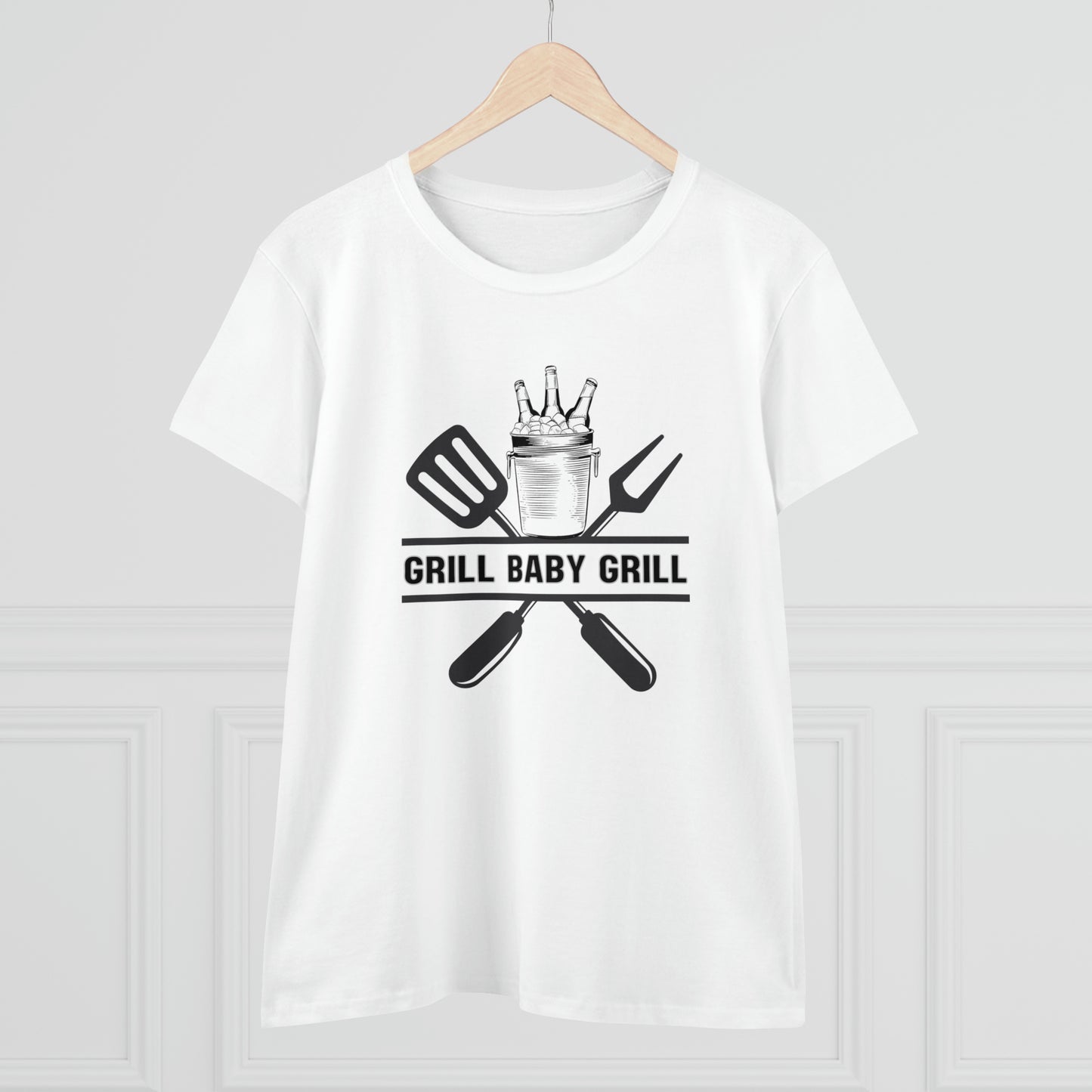 Hobby, Interests, Grilling, Grill Baby Grill, Family, Dad, Mom- Adult, Semi-fitted, T-shirt