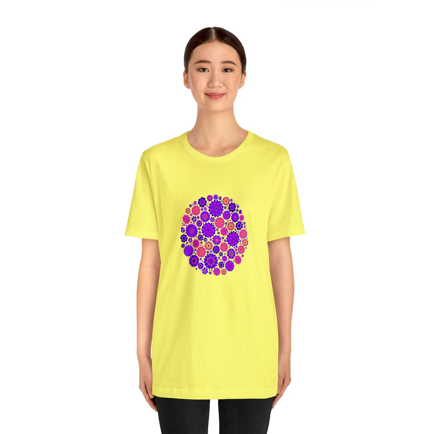 Colorful, Nature, Flowers- Adult, Regular Fit, Soft Cotton,  T-shirt